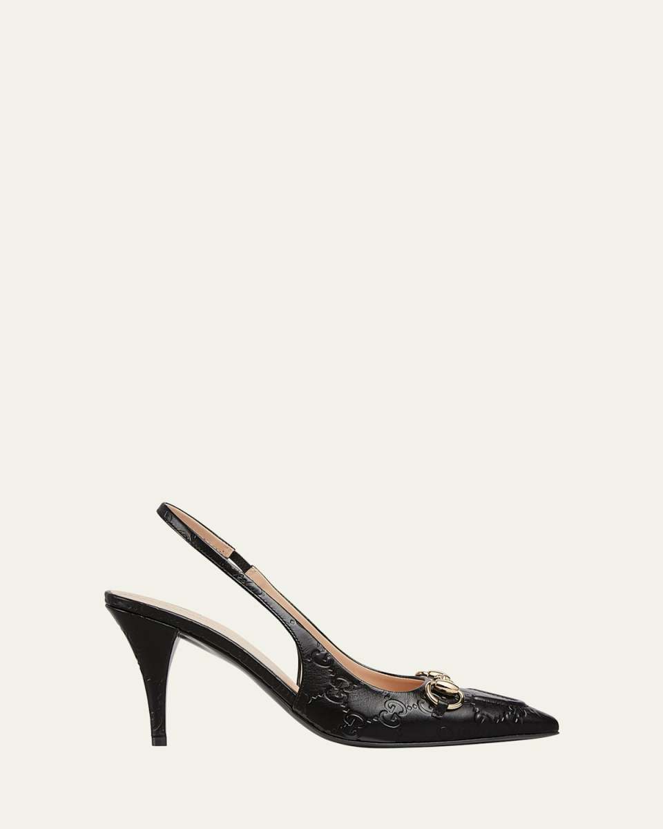 Erin GG Leather Bit Slingback Pumps